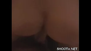 Voluptuous teen cums in the mouth of space