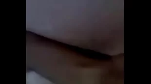 Slut masturbates during a video call